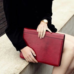 RED LEATHER FOLIO - Excellent condition